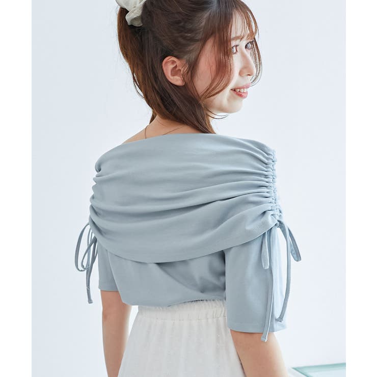 サイドドロストオフショルカットトップス | MAJESTIC LEGON  | 詳細画像21 