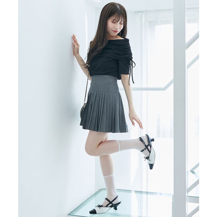 サイドドロストオフショルカットトップス | MAJESTIC LEGON  | 詳細画像24 