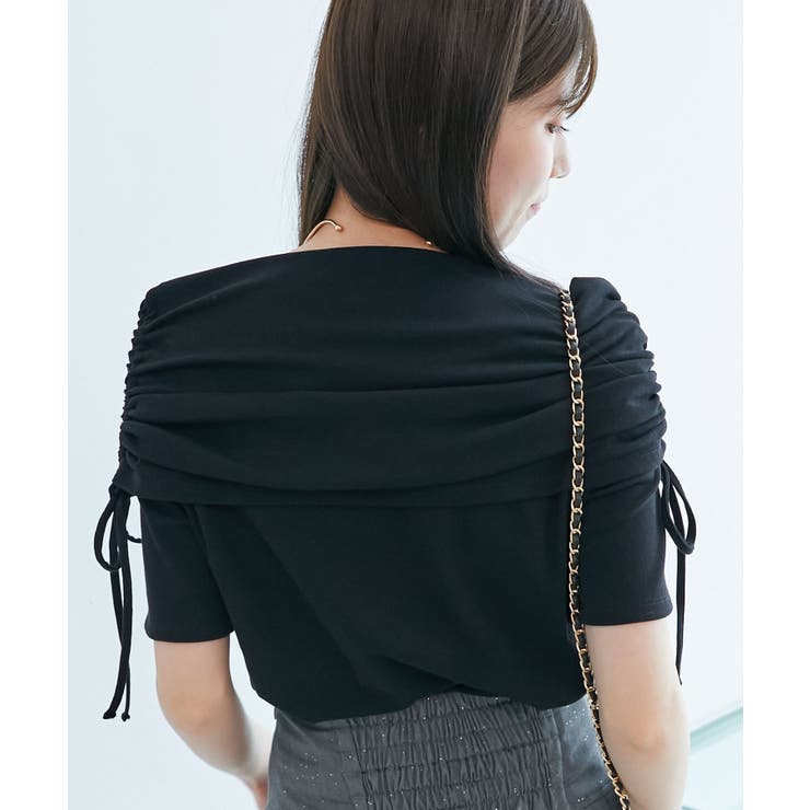 サイドドロストオフショルカットトップス | MAJESTIC LEGON  | 詳細画像28 