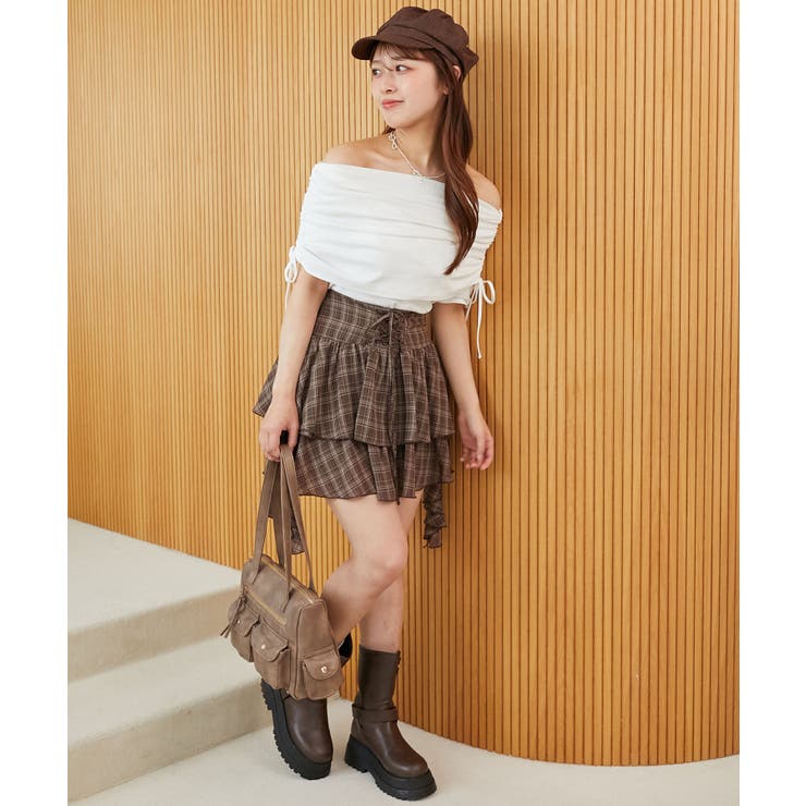 サイドドロストオフショルカットトップス | MAJESTIC LEGON  | 詳細画像3 