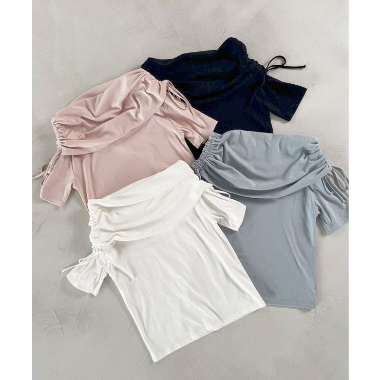 サイドドロストオフショルカットトップス | MAJESTIC LEGON  | 詳細画像30 