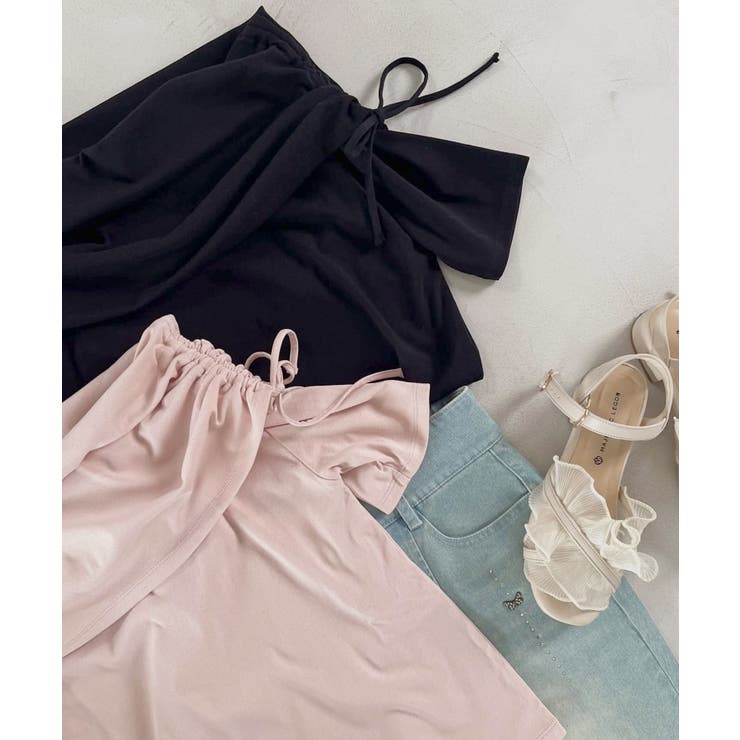 サイドドロストオフショルカットトップス | MAJESTIC LEGON  | 詳細画像32 