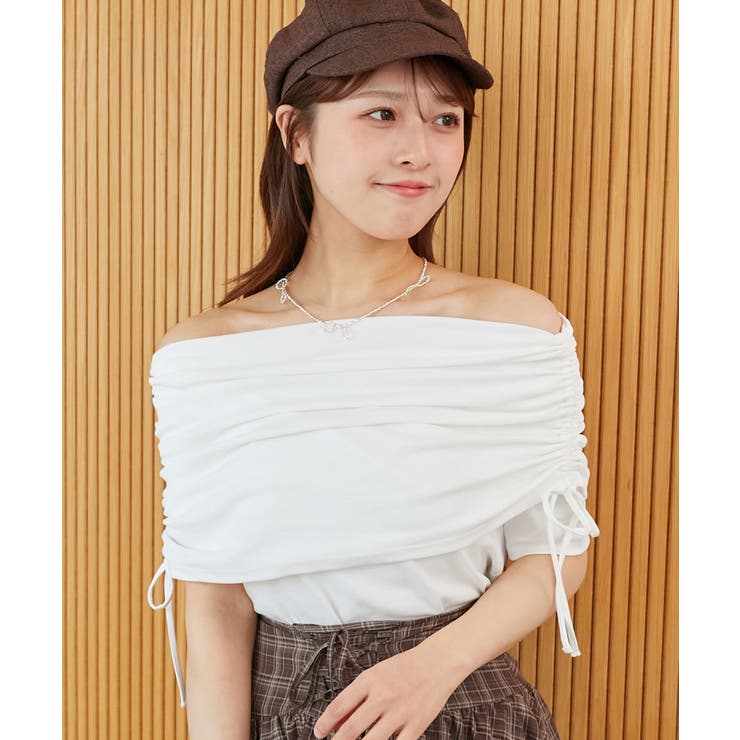 サイドドロストオフショルカットトップス | MAJESTIC LEGON  | 詳細画像5 