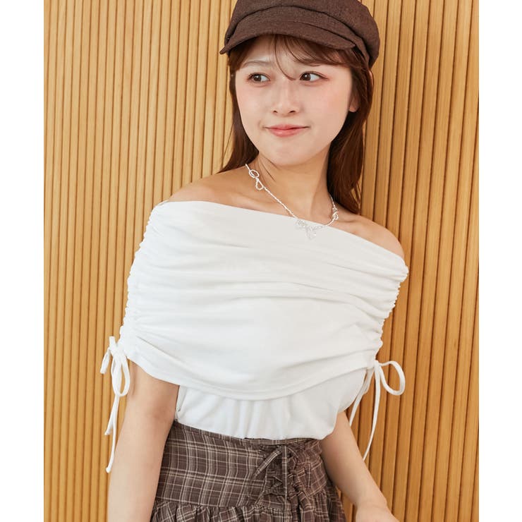 サイドドロストオフショルカットトップス | MAJESTIC LEGON  | 詳細画像6 