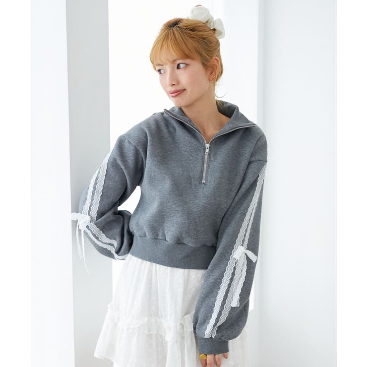 レースリボンショート裏起毛スウェット[品番：CTYW0004547]｜MAJESTIC