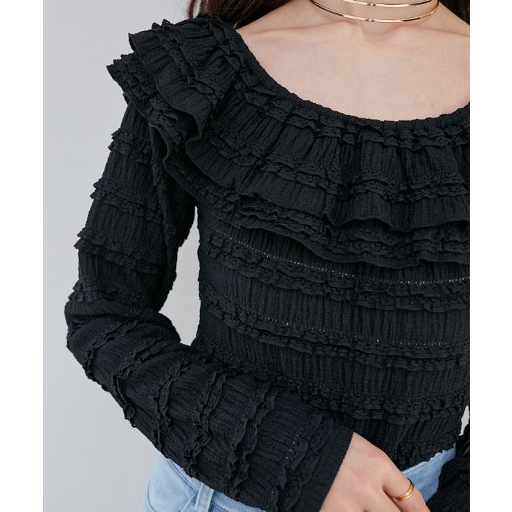 前後2wayカットレースフリルトップス | MAJESTIC LEGON  | 詳細画像1 