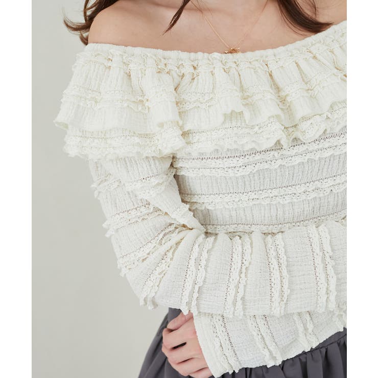 前後2wayカットレースフリルトップス | MAJESTIC LEGON  | 詳細画像8 