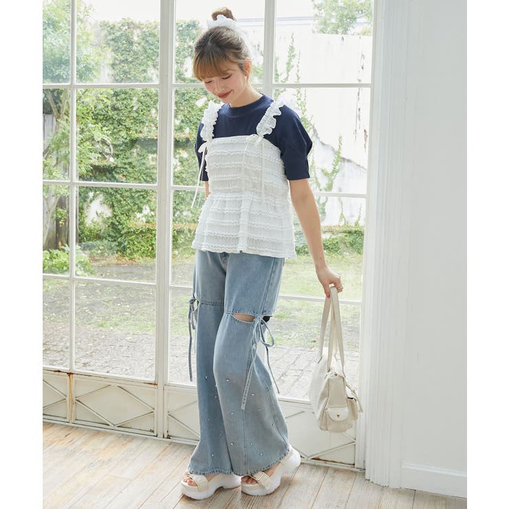 カットレースリボンキャミソール | MAJESTIC LEGON  | 詳細画像3 