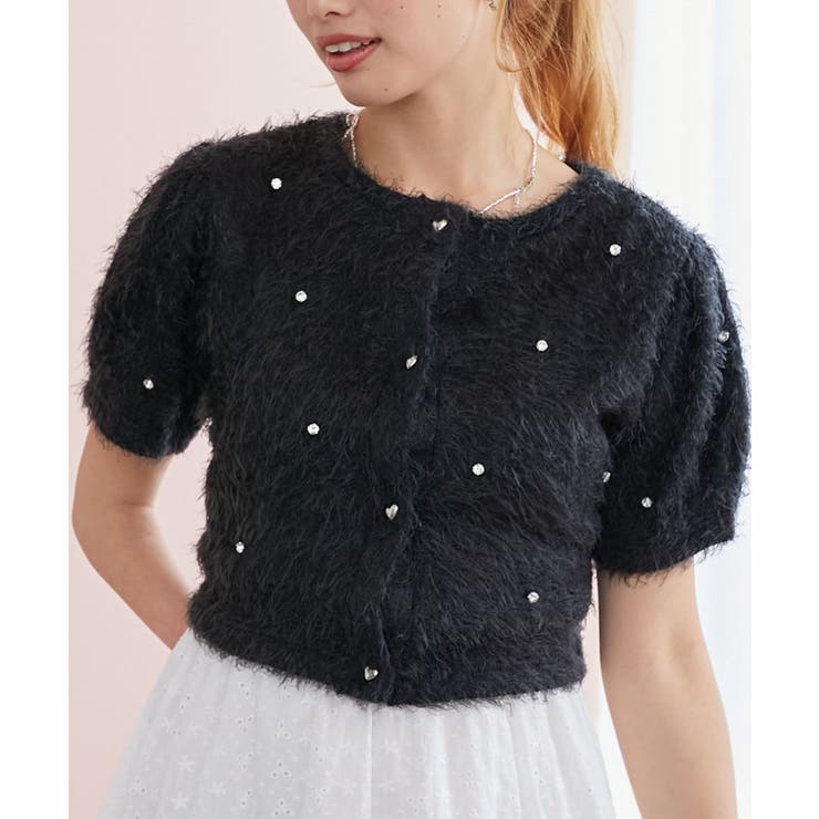 ブラック | ☆ふわふわビジュートップス | MAJESTIC LEGON 