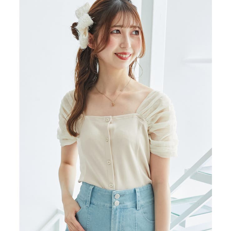 パールチェーン異素材トップス | MAJESTIC LEGON  | 詳細画像10 