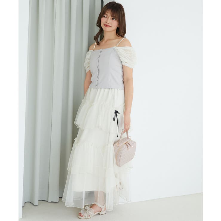 パールチェーン異素材トップス | MAJESTIC LEGON  | 詳細画像12 