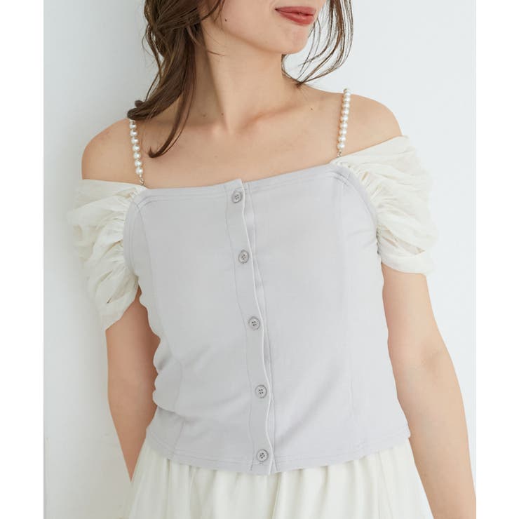 パールチェーン異素材トップス | MAJESTIC LEGON  | 詳細画像14 