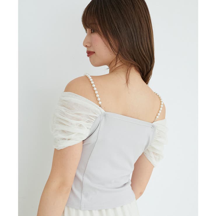 パールチェーン異素材トップス | MAJESTIC LEGON  | 詳細画像16 