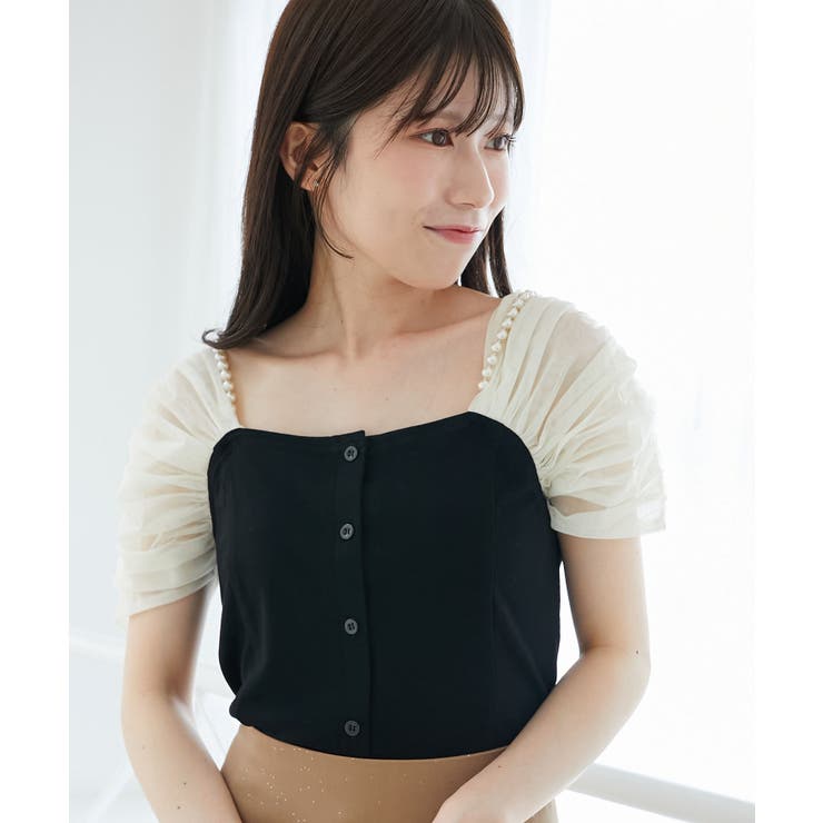 パールチェーン異素材トップス | MAJESTIC LEGON  | 詳細画像21 