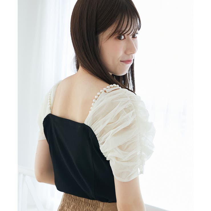 パールチェーン異素材トップス | MAJESTIC LEGON  | 詳細画像23 