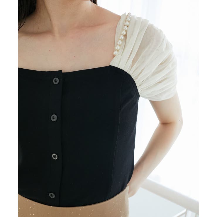 パールチェーン異素材トップス | MAJESTIC LEGON  | 詳細画像24 