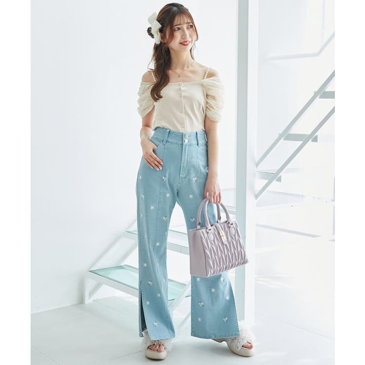 パールチェーン異素材トップス | MAJESTIC LEGON  | 詳細画像3 