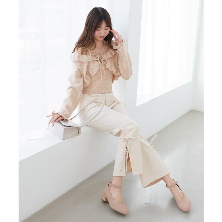 ネップキャミセットフリルカーディガン[品番：CTYW0004576]｜MAJESTIC