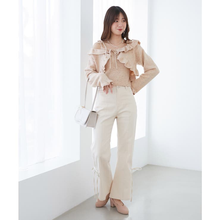 ネップキャミセットフリルカーディガン[品番：CTYW0004576]｜MAJESTIC