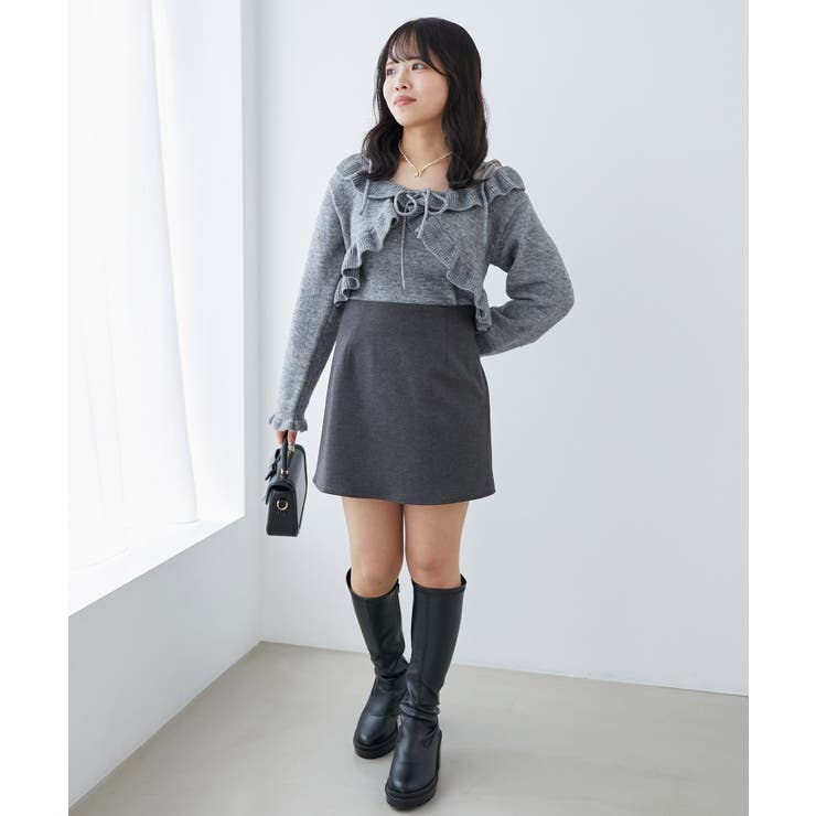 ネップキャミセットフリルカーディガン[品番：CTYW0004576]｜MAJESTIC