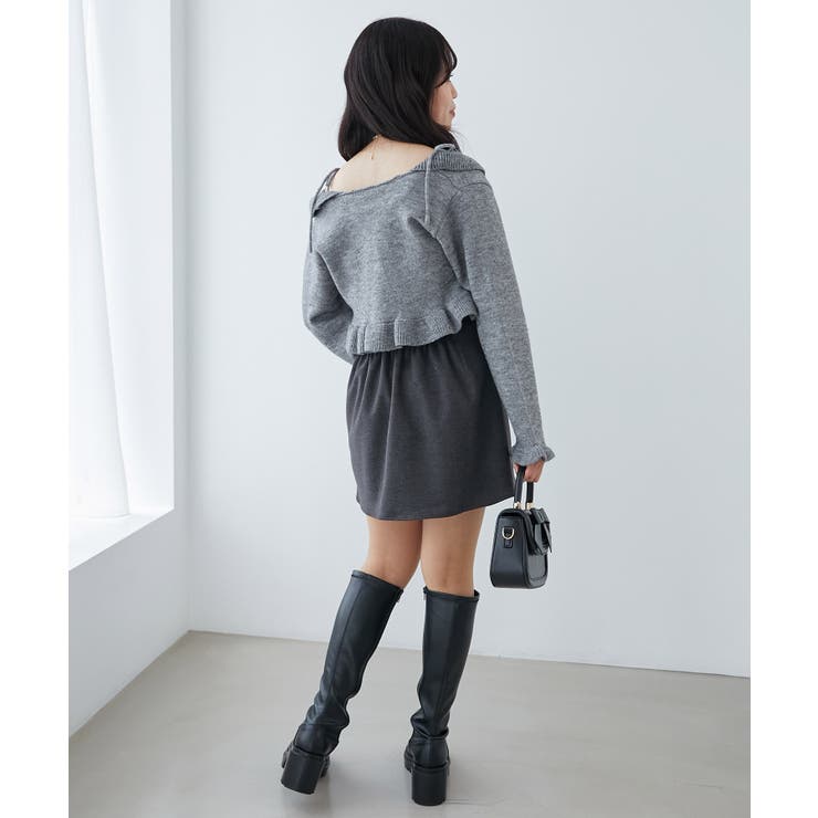 ネップキャミセットフリルカーディガン[品番：CTYW0004576]｜MAJESTIC