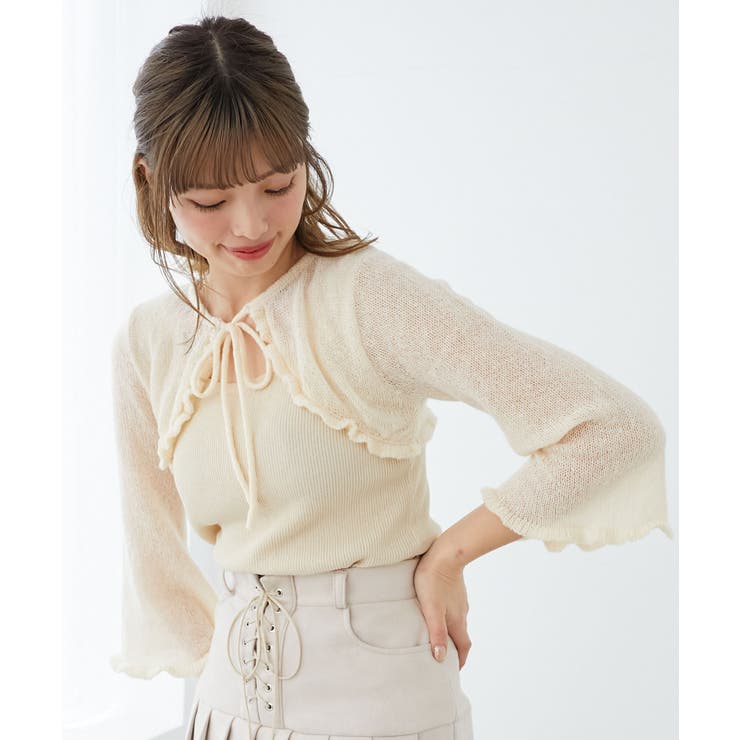 デコルテオープンメッシュニット | MAJESTIC LEGON  | 詳細画像13 