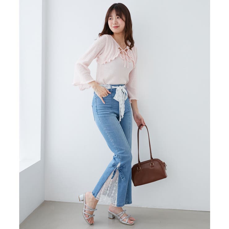 デコルテオープンメッシュニット | MAJESTIC LEGON  | 詳細画像17 