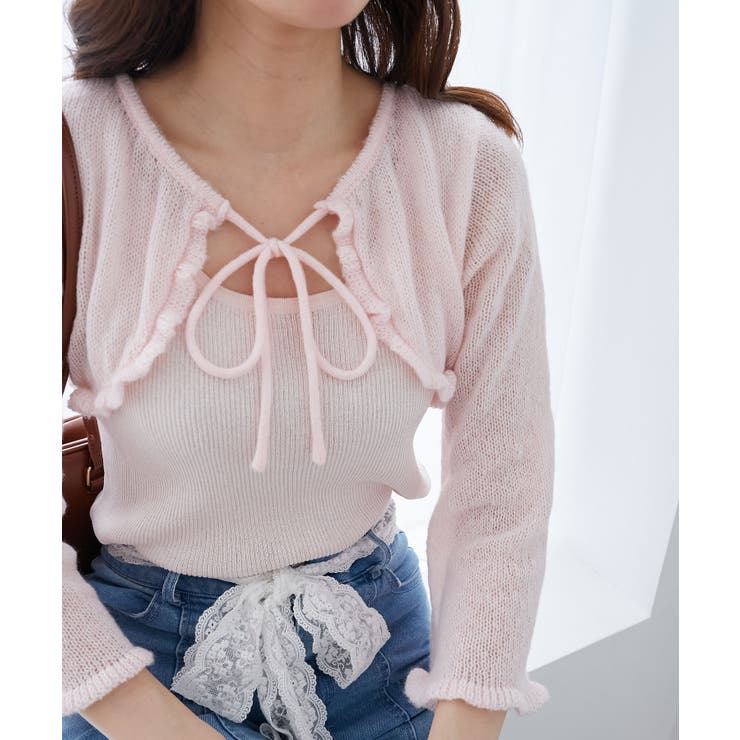 デコルテオープンメッシュニット | MAJESTIC LEGON  | 詳細画像23 