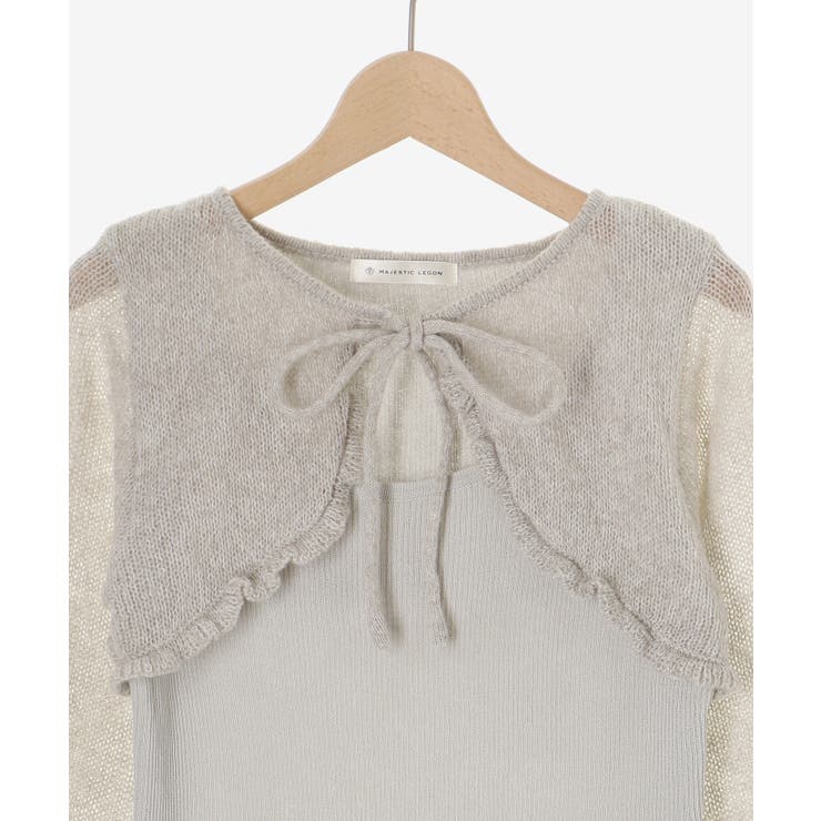 デコルテオープンメッシュニット | MAJESTIC LEGON  | 詳細画像44 