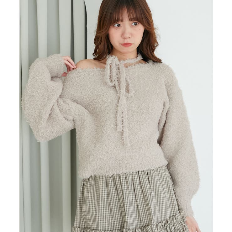 チョーカー付きプードルニット | MAJESTIC LEGON  | 詳細画像10 