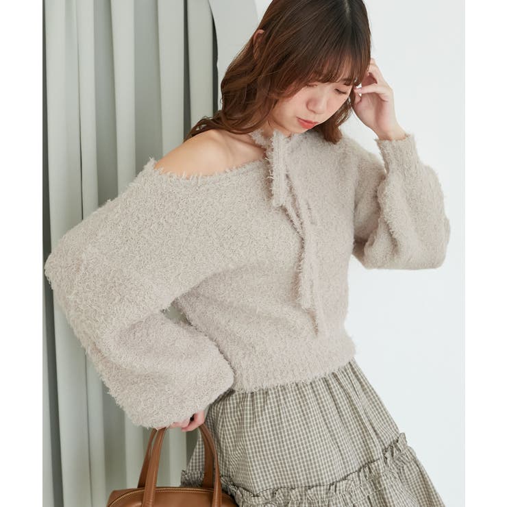 チョーカー付きプードルニット | MAJESTIC LEGON  | 詳細画像11 