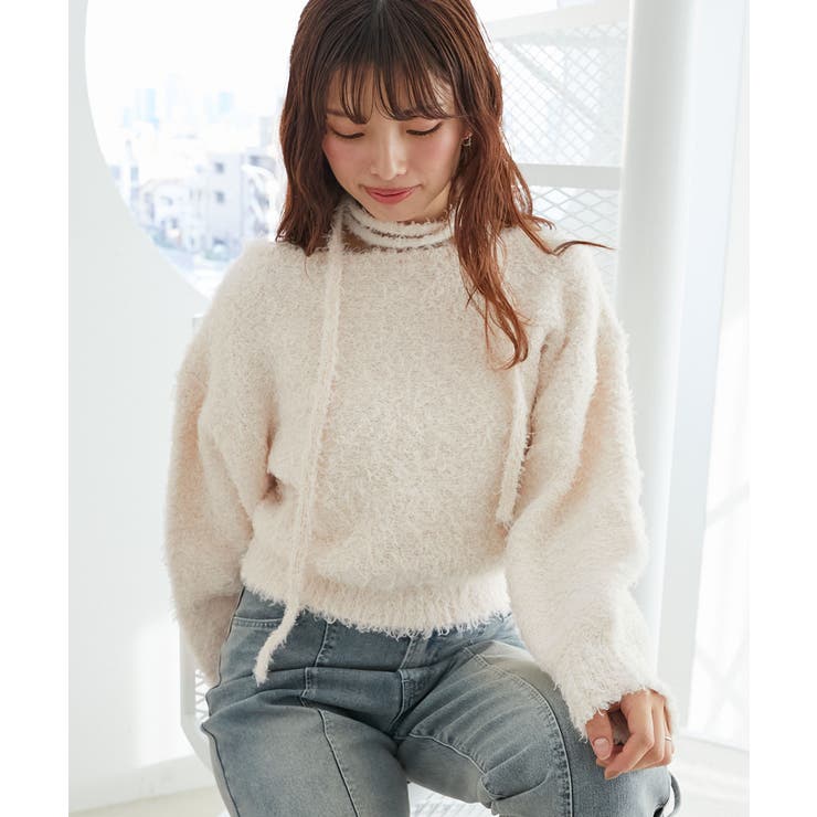 チョーカー付きプードルニット | MAJESTIC LEGON  | 詳細画像17 