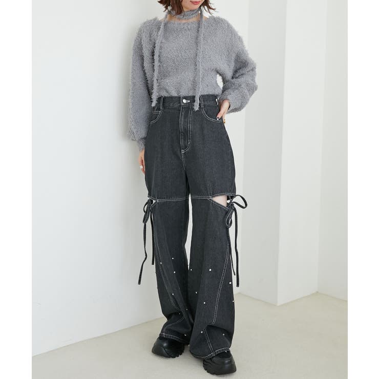 チョーカー付きプードルニット | MAJESTIC LEGON  | 詳細画像21 