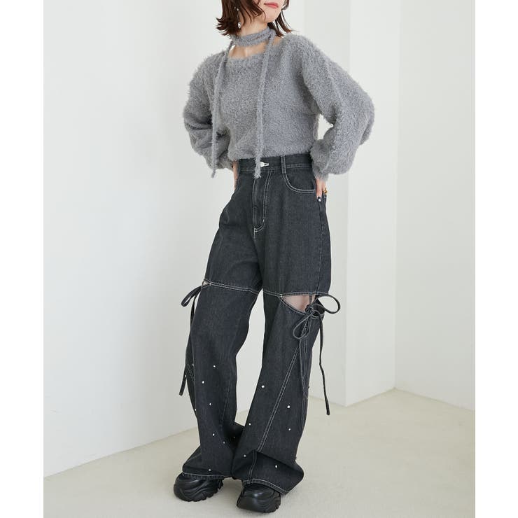 チョーカー付きプードルニット | MAJESTIC LEGON  | 詳細画像22 