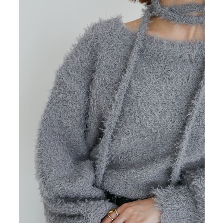 チョーカー付きプードルニット | MAJESTIC LEGON  | 詳細画像27 