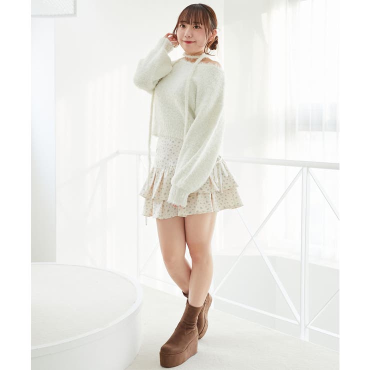 チョーカー付きプードルニット | MAJESTIC LEGON  | 詳細画像3 