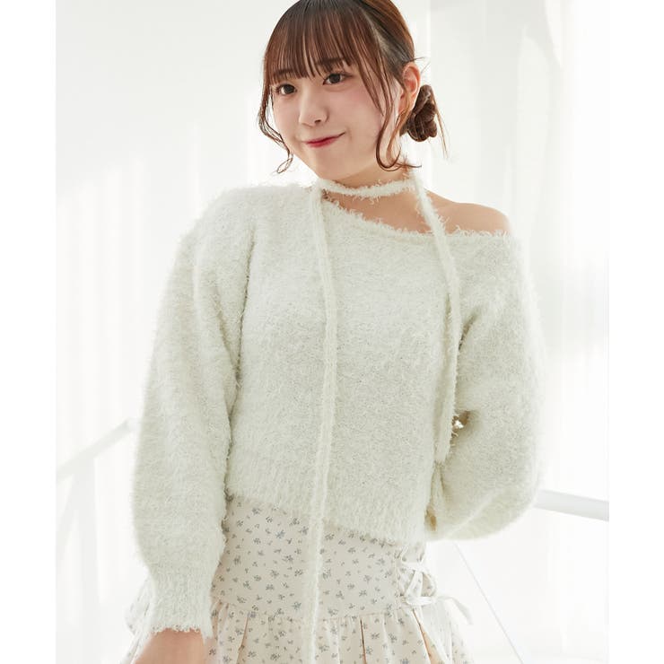 チョーカー付きプードルニット | MAJESTIC LEGON  | 詳細画像4 