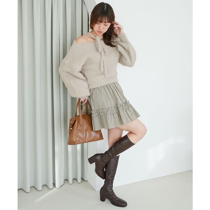 チョーカー付きプードルニット | MAJESTIC LEGON  | 詳細画像8 