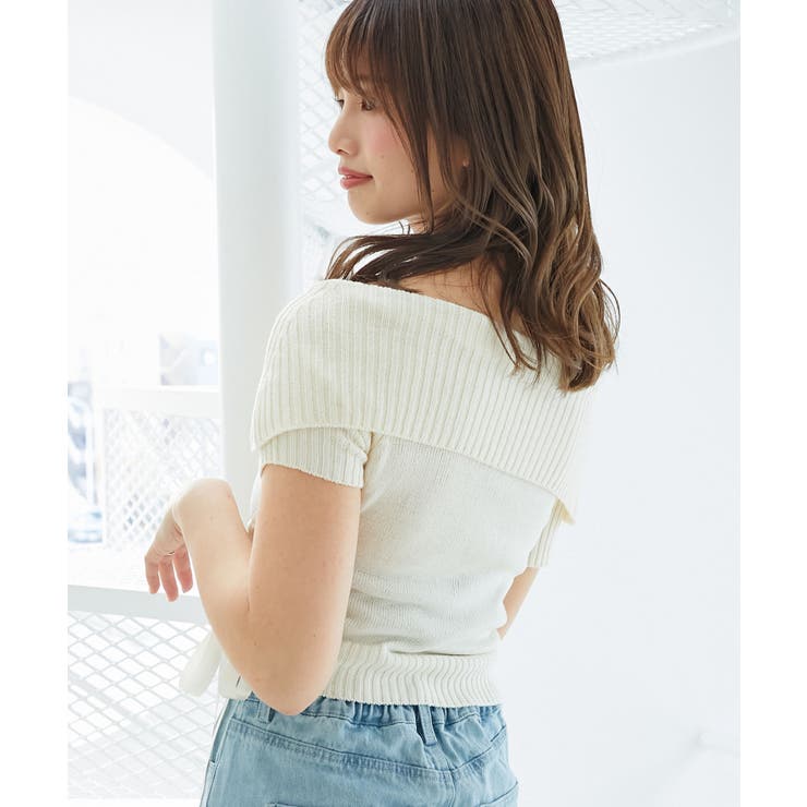 レースアップオフショルニット | MAJESTIC LEGON  | 詳細画像11 