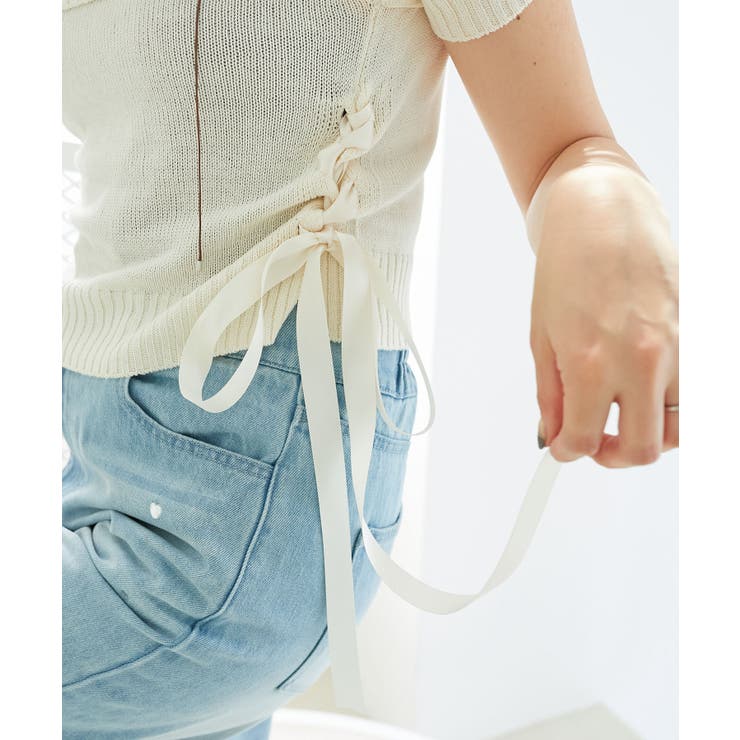 レースアップオフショルニット | MAJESTIC LEGON  | 詳細画像12 