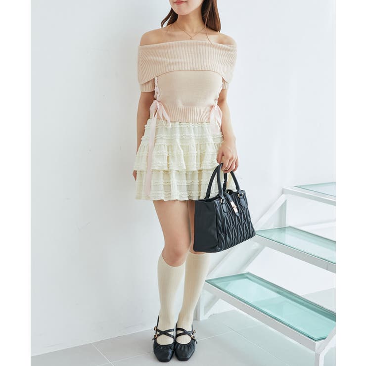 レースアップオフショルニット | MAJESTIC LEGON  | 詳細画像13 