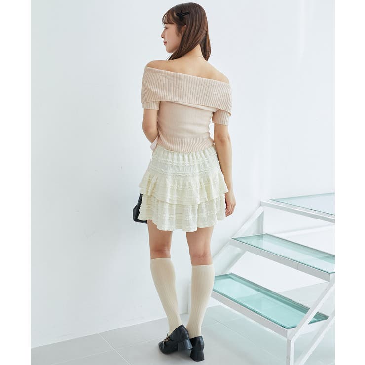 レースアップオフショルニット | MAJESTIC LEGON  | 詳細画像15 