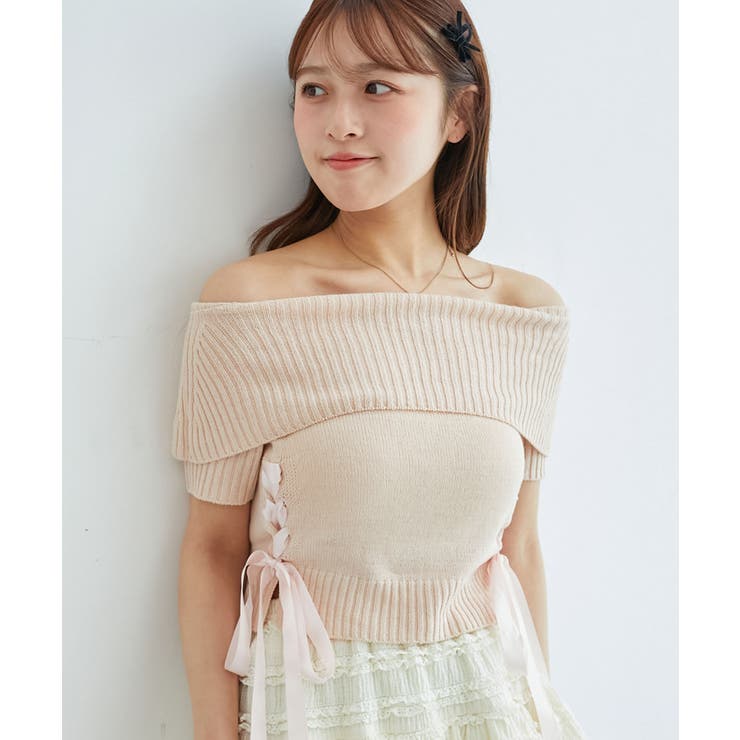 レースアップオフショルニット | MAJESTIC LEGON  | 詳細画像16 