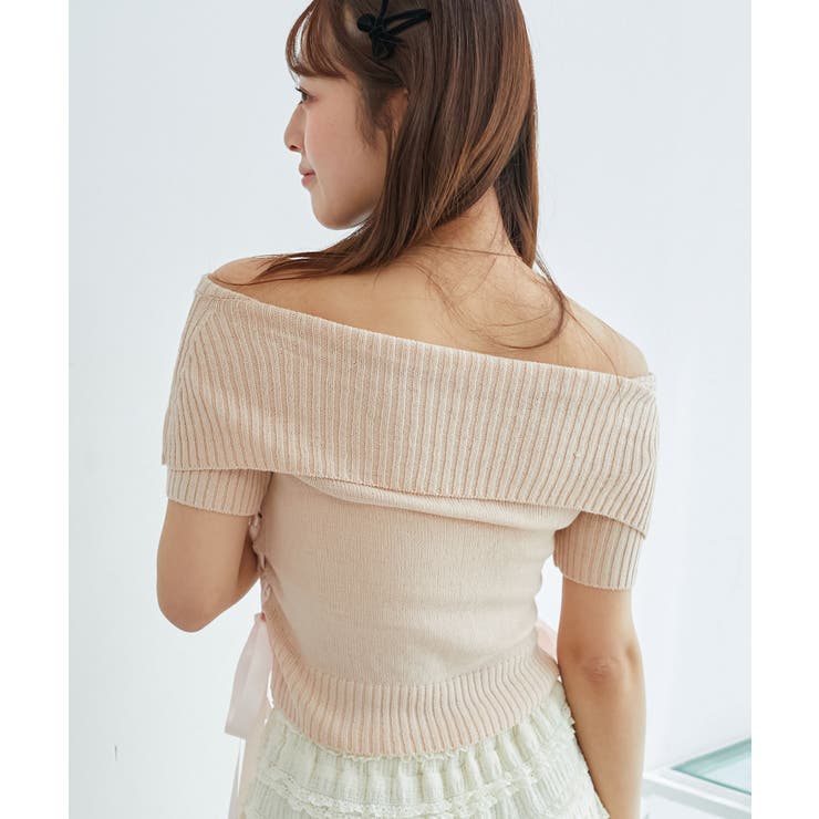 レースアップオフショルニット | MAJESTIC LEGON  | 詳細画像18 