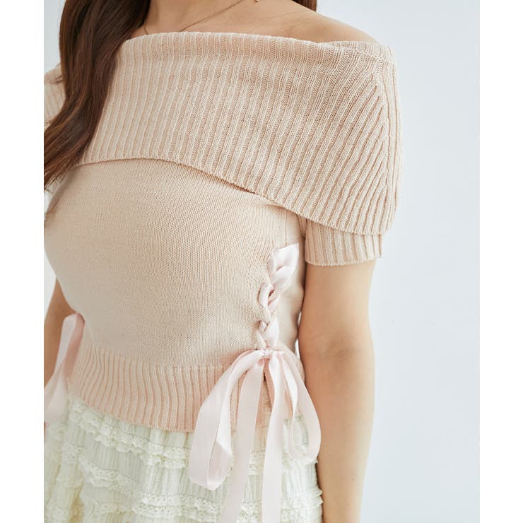 レースアップオフショルニット | MAJESTIC LEGON  | 詳細画像19 