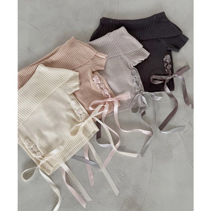 レースアップオフショルニット | MAJESTIC LEGON  | 詳細画像2 