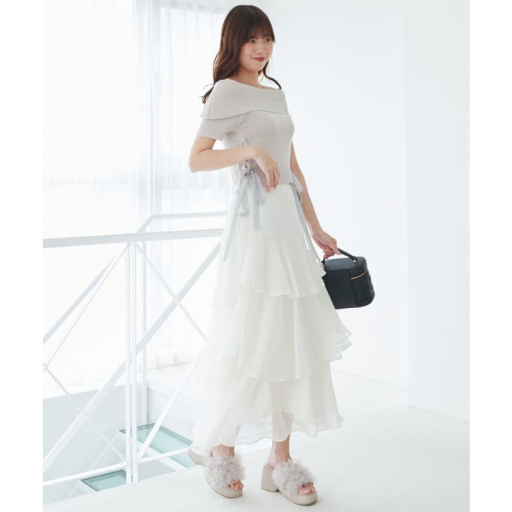 レースアップオフショルニット | MAJESTIC LEGON  | 詳細画像21 