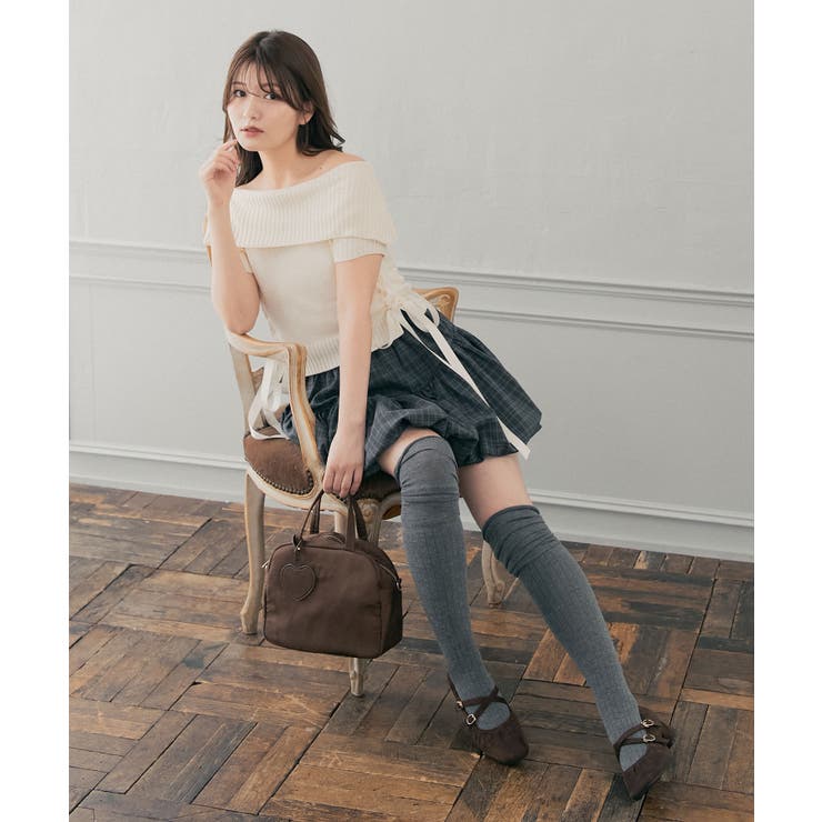 レースアップオフショルニット | MAJESTIC LEGON  | 詳細画像3 