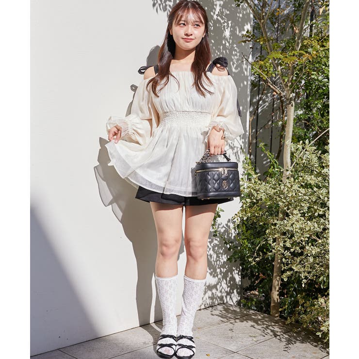 ショルダーリボンオフショルチュニック | MAJESTIC LEGON  | 詳細画像20 