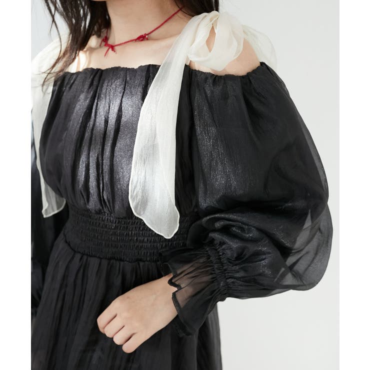 ショルダーリボンオフショルチュニック | MAJESTIC LEGON  | 詳細画像34 